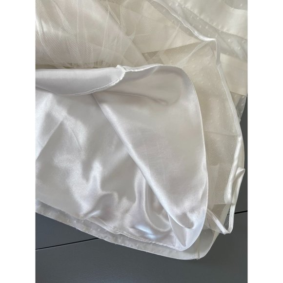 White House Black Market women's 6 white fit and flare striped knee length dress - Picture 10 of 10